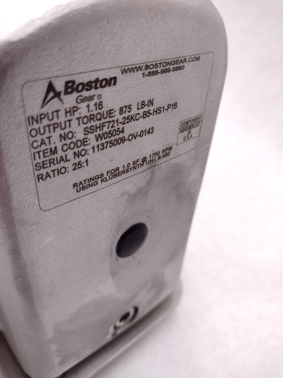 Boston Gear HUTF-5/8SS With Boston Gear SSHF721-25KC-B5-HS1-P16 W05054 25:1 - Maverick Industrial Sales