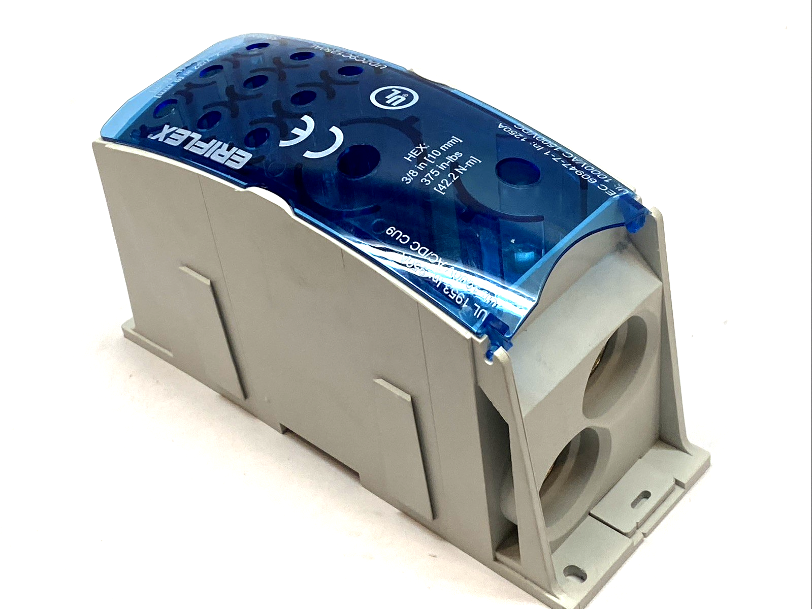 UD2C9C1250AL | Eriflex Distribution Block, 1250A IEC/950A UL, 2 Line, 9 Load - New – Open box - Maverick Industrial Sales