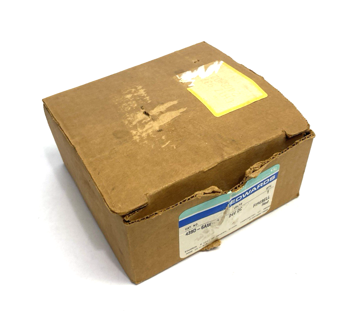 439D-6AW-R | Edwards Signaling Firebell Fire Alarm Bell, Vibrating, Red, 6" Dia. - New – Open box - Maverick Industrial Sales