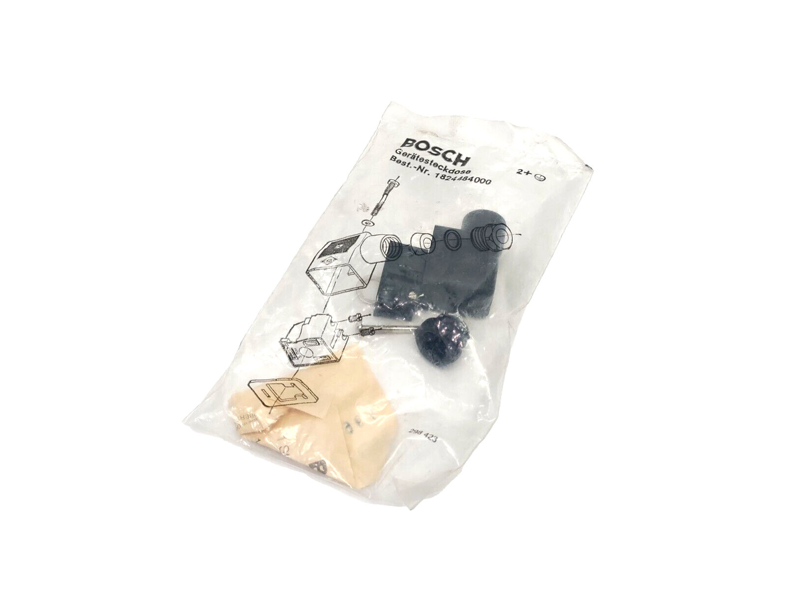 Bosch Rexroth 1824484000 3-Pin DIN Style Connector For Solenoid Valves LOT OF 2 - Maverick Industrial Sales