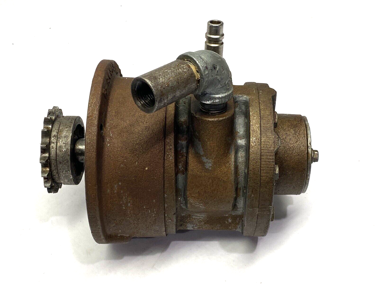 Gast 8AM-NRV-32A Air Motor 2500RPM w/ Morse TLB 418 USE TLB 1210 Gear Sprocket - Maverick Industrial Sales
