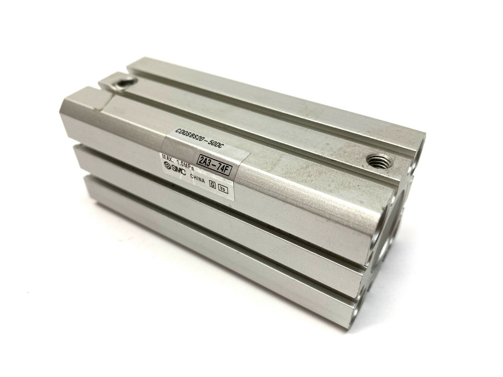 CDQSBS20-50DC | SMC Compact Pneumatic Cylinder 20mm Bore 50mm Stroke - Used - Maverick Industrial Sales