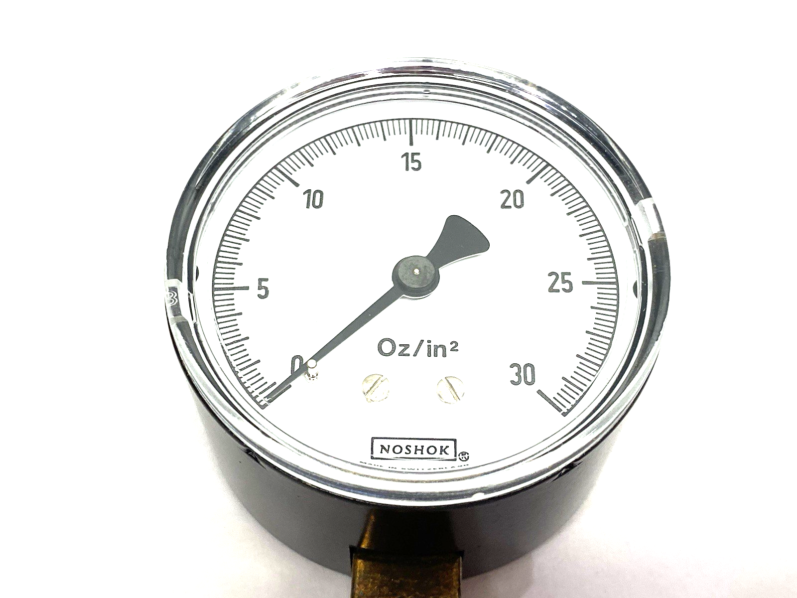 25-200-30 | NoShok Pressure Gauge, Male 1/4" NPT Bottom Conn. Black Steel Case - New – Open box - Maverick Industrial Sales