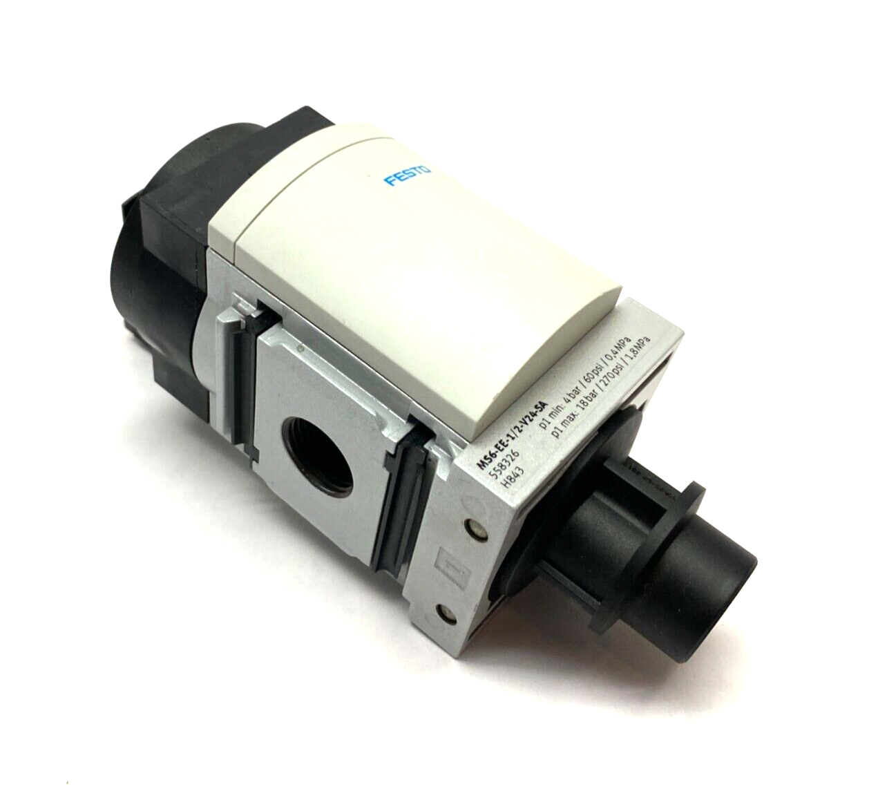 Festo MS6-EE-1/2-V24-SA Solenoid Actuated On/Off Valve 558326 - Maverick Industrial Sales