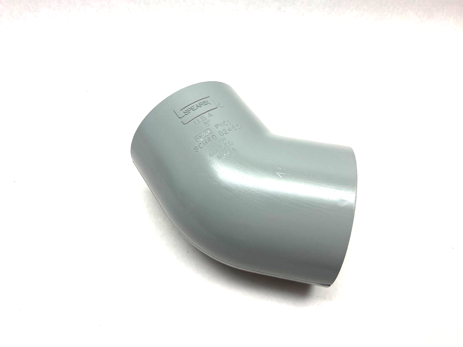 Spears 417-050 Elbow Slip Socket Fitting 5", 45-Degree Painted Gray SCH40 - Maverick Industrial Sales