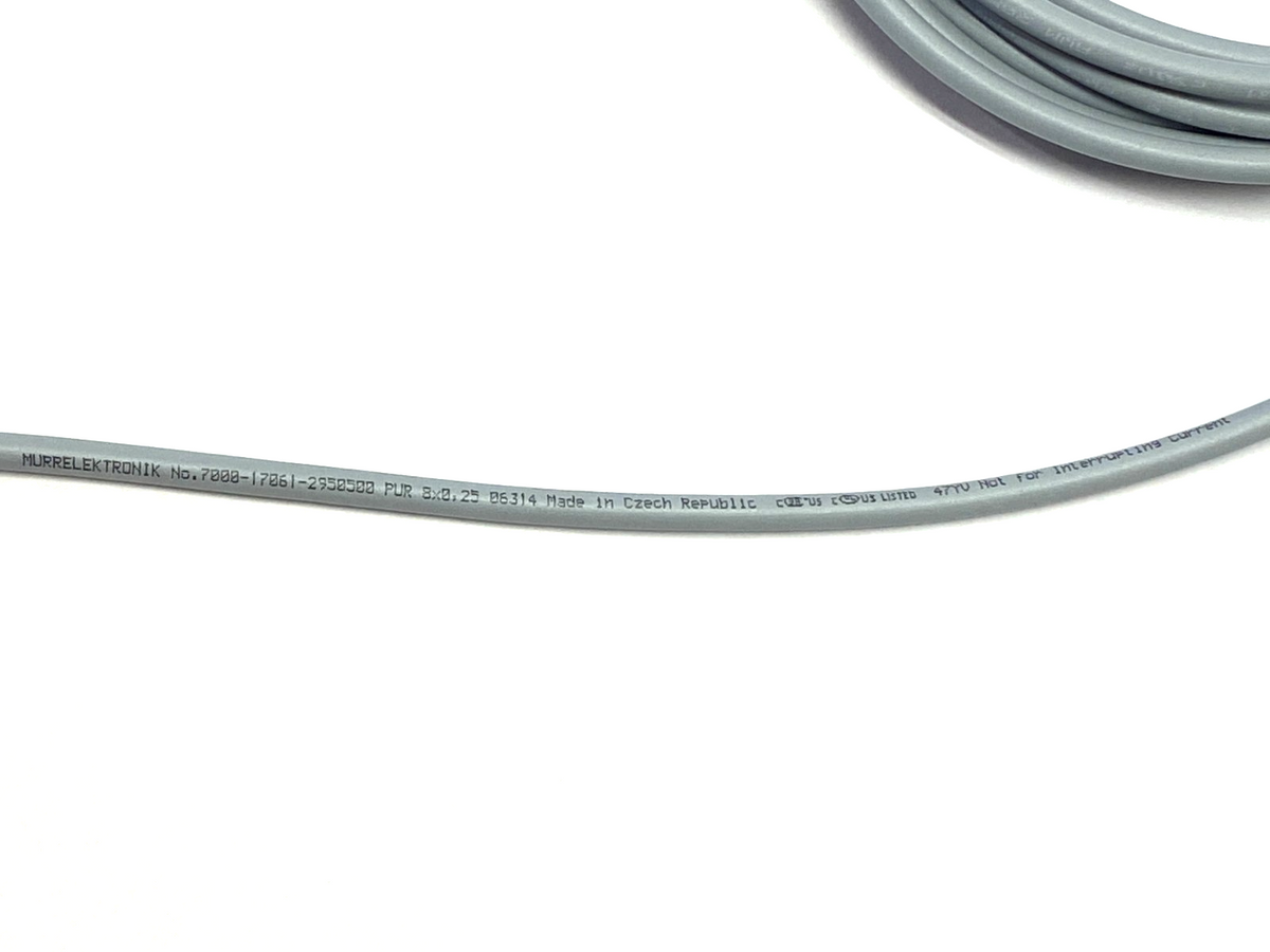 Murrelektronik 7000-17061-2950500 Single Ended 90° Female Cable M12 8-Pole 5m - Maverick Industrial Sales
