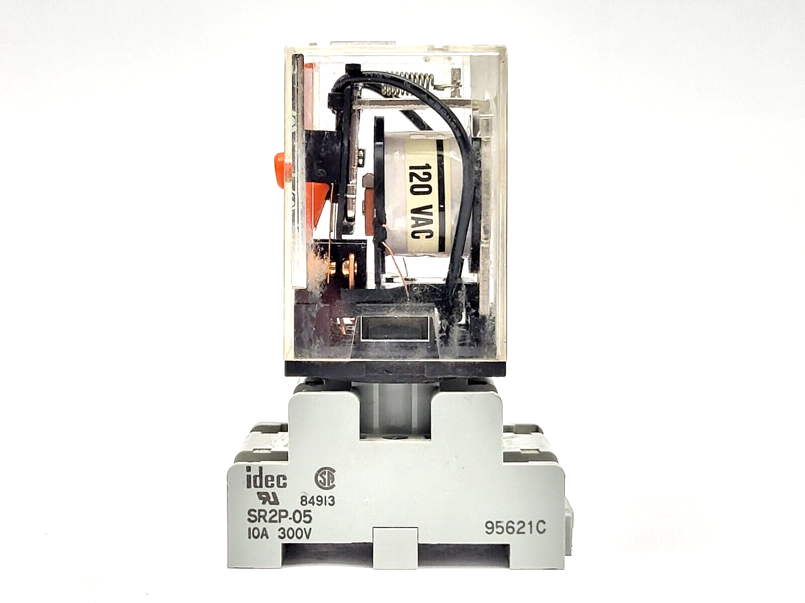Omron MK2P-S General Purpose Relay 250VAC w/ IDEC SR2P-05 Relay Base DAMAGED - Maverick Industrial Sales
