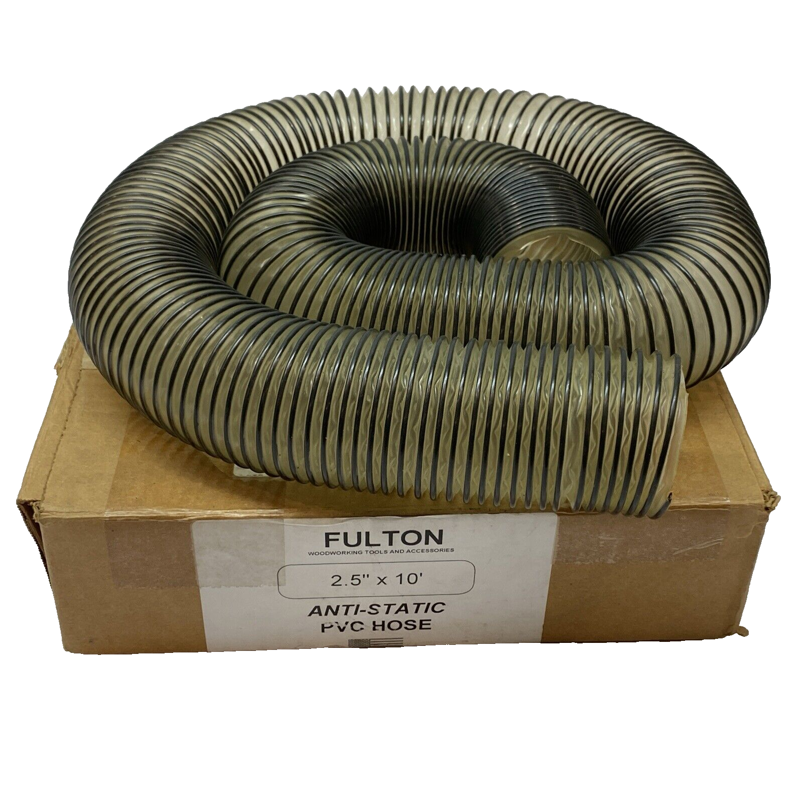 Fulton 2.5" x 10' Anti-Static PVC Hose Clear - Maverick Industrial Sales