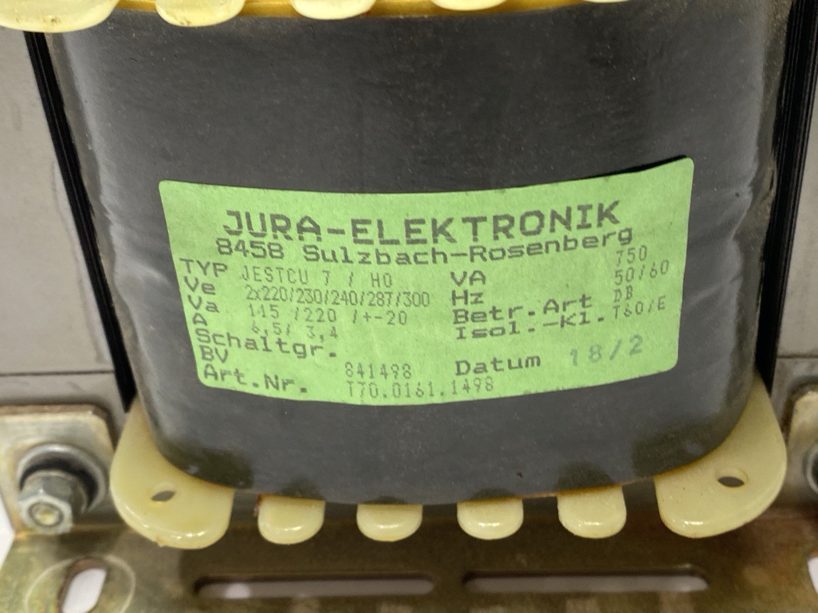 Jura-Elektronik JEST-CU-7/H0 Transormer w/ Terminals - Maverick Industrial Sales