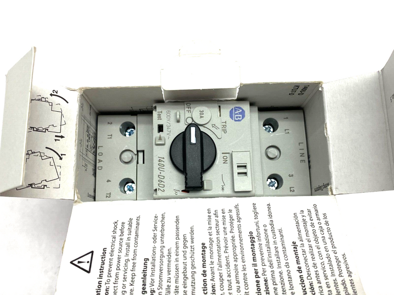 Allen Bradley 140U-D6D2-C30 Ser. B Motor Protection Circuit Breaker, Rotary, 30A - Maverick Industrial Sales