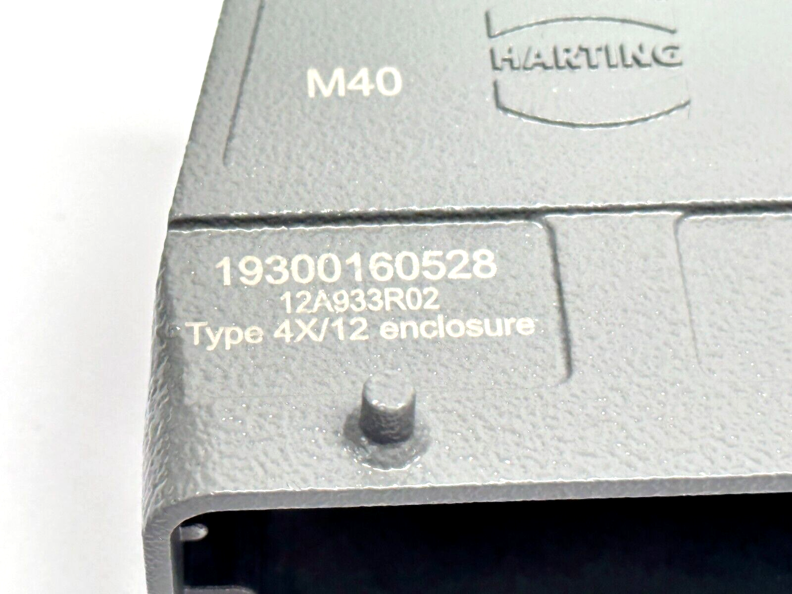 Harting 19 30 016 0528 Han B Hood Side Entry HC 4 Pegs M40 - Maverick Industrial Sales