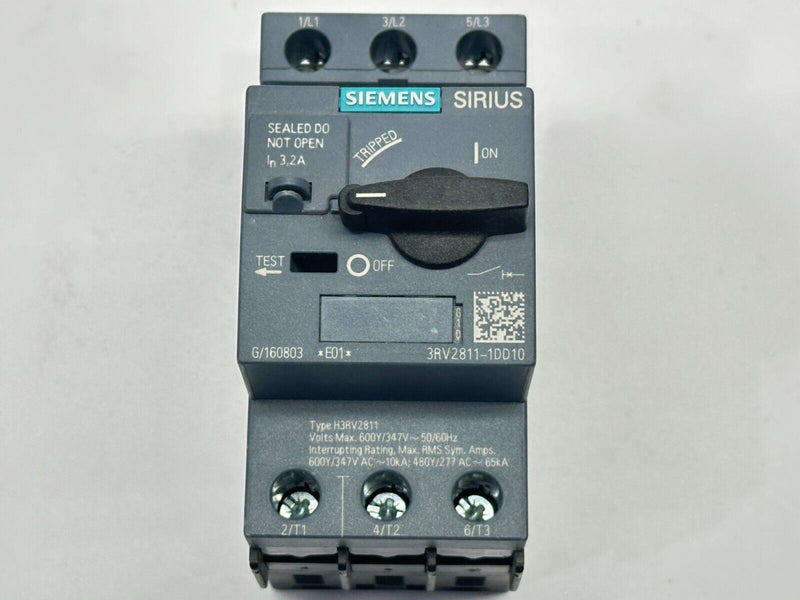 Siemens 3RV2811-1DD10 Sirius Circuit Breaker 3.2A 690V - Maverick Industrial Sales