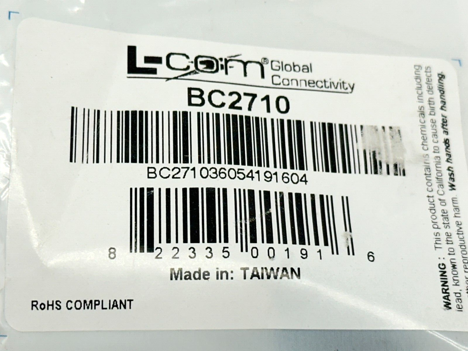 L-Com BC2710 BNC Female to Dual Banana Plug Adapter - Maverick Industrial Sales