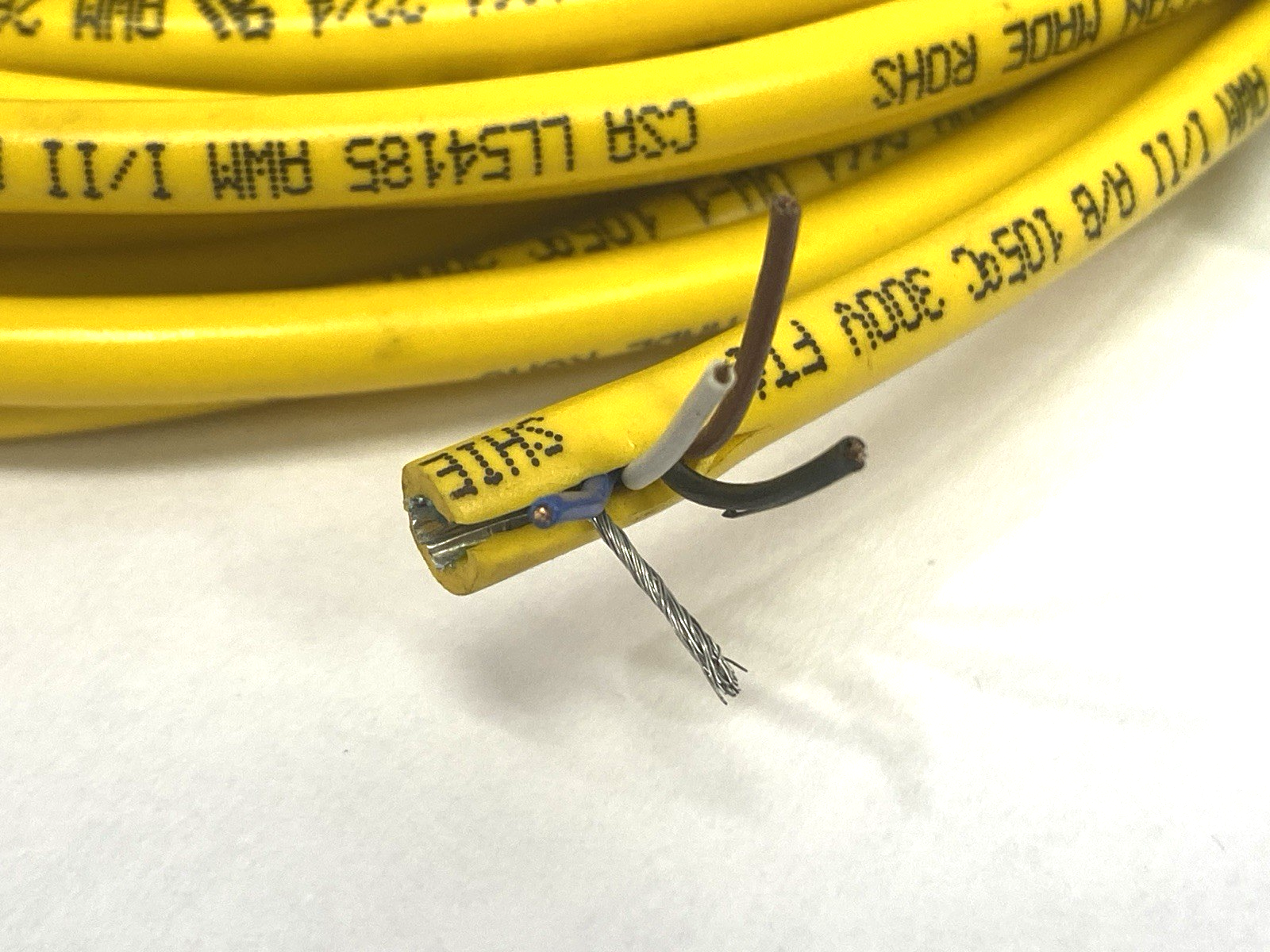 889D-M4SC-5 Ser. A | Allen Bradley Single-Ended Cordset Male 4-Pin 5m PULLED LEADS - New Other - Maverick Industrial Sales