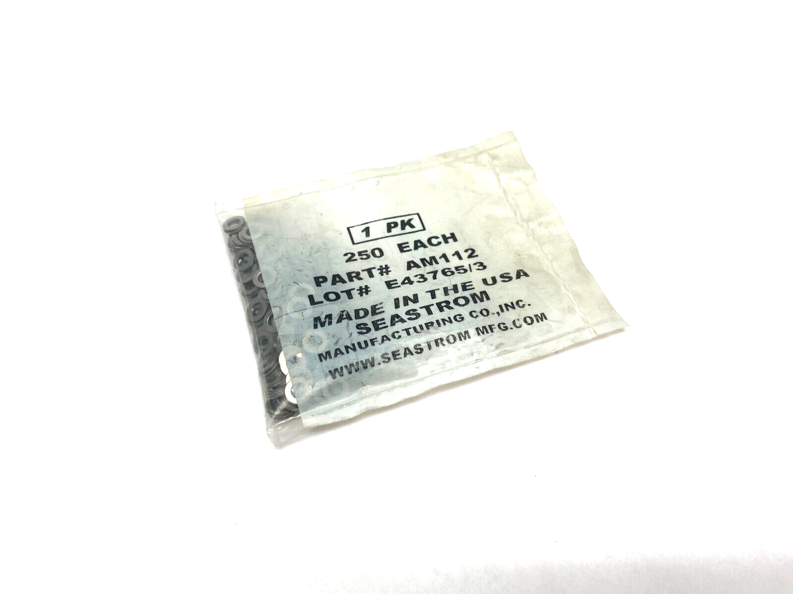 Seastrom AM112 Flat Stainless Steel Washer PKG OF 250 - Maverick Industrial Sales