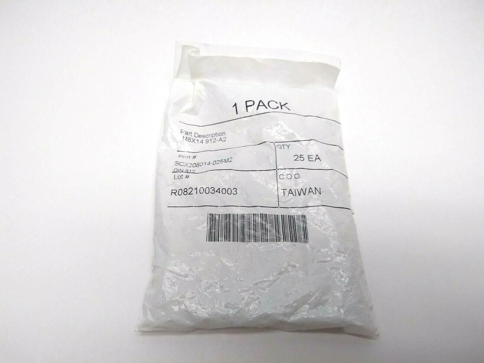 SCX208014-025M2 M8X14 912-A2 Socket Head Cap Screw PK of 25 - Maverick Industrial Sales