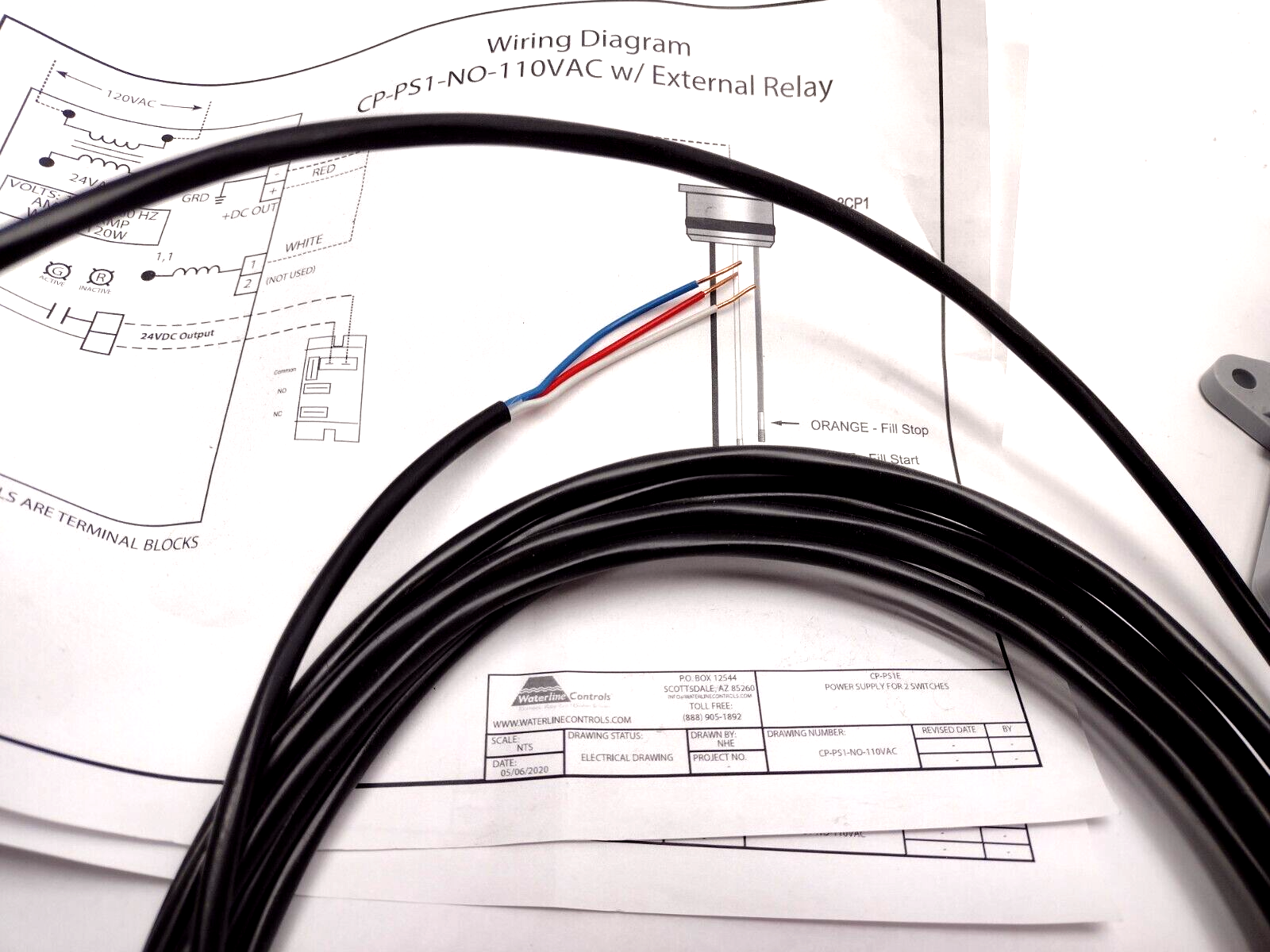 Waterline Controls CP-PS1E-NO-110/12VAC Water Level Indicator 2CP1 Smart Probe - Maverick Industrial Sales