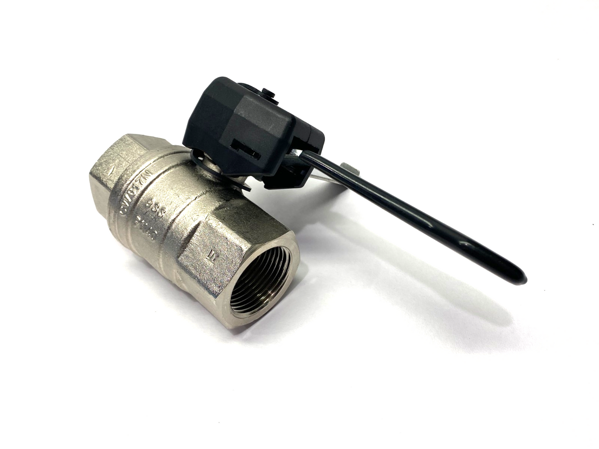BEE 0020027001025 Ball Valve, 2-Way, Nickel-Plated Brass, F/F, 1" Female Thread - Maverick Industrial Sales