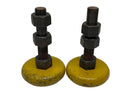 Industrial Machine Foot 7-1/2" Height 3-1/2" Dia Foot Pad LOT OF 2 - Maverick Industrial Sales