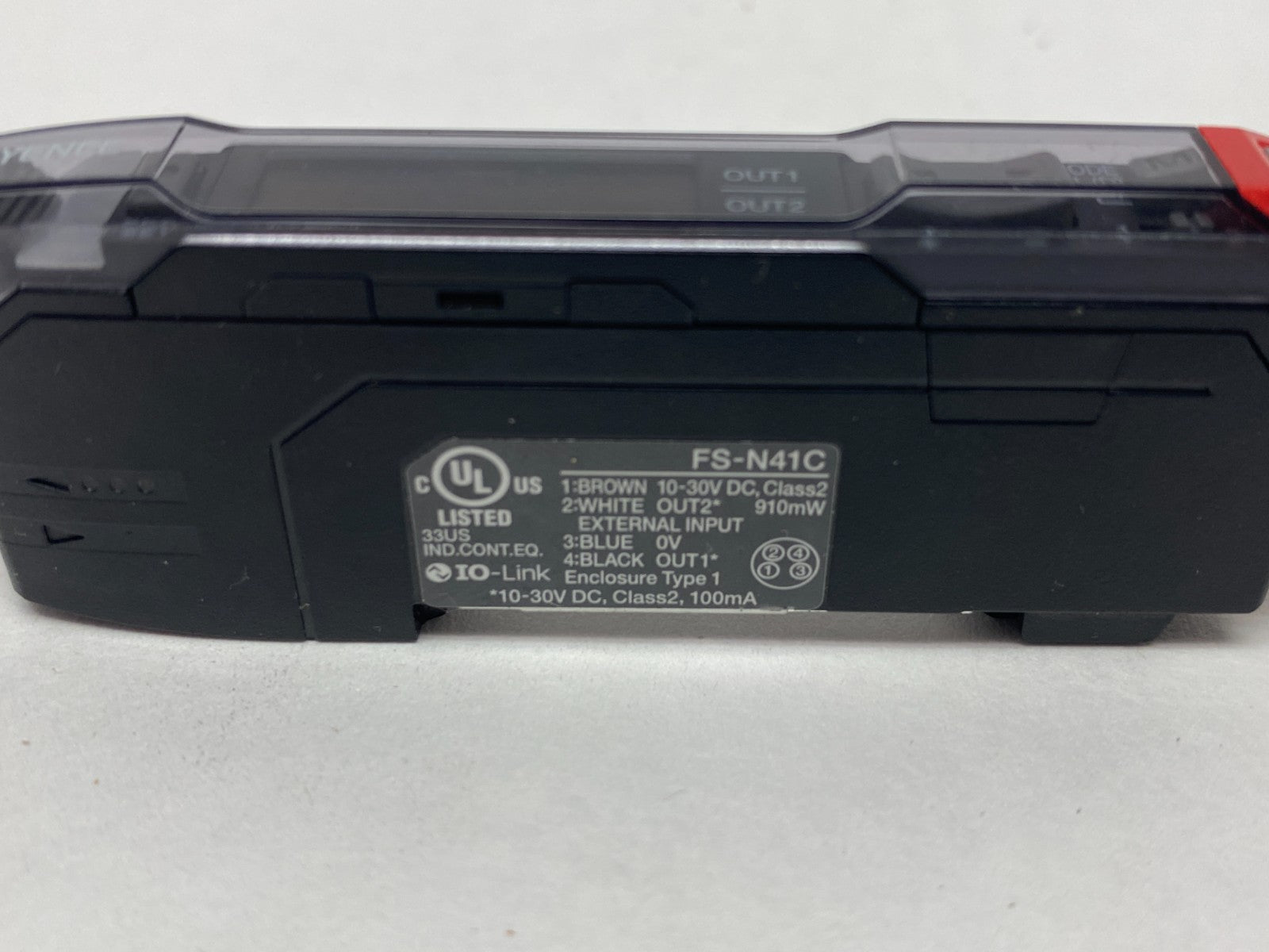 Keyence FS-N41C Fiber Optic Sensor Main Unit M8 4-Pin Connector Type - Maverick Industrial Sales