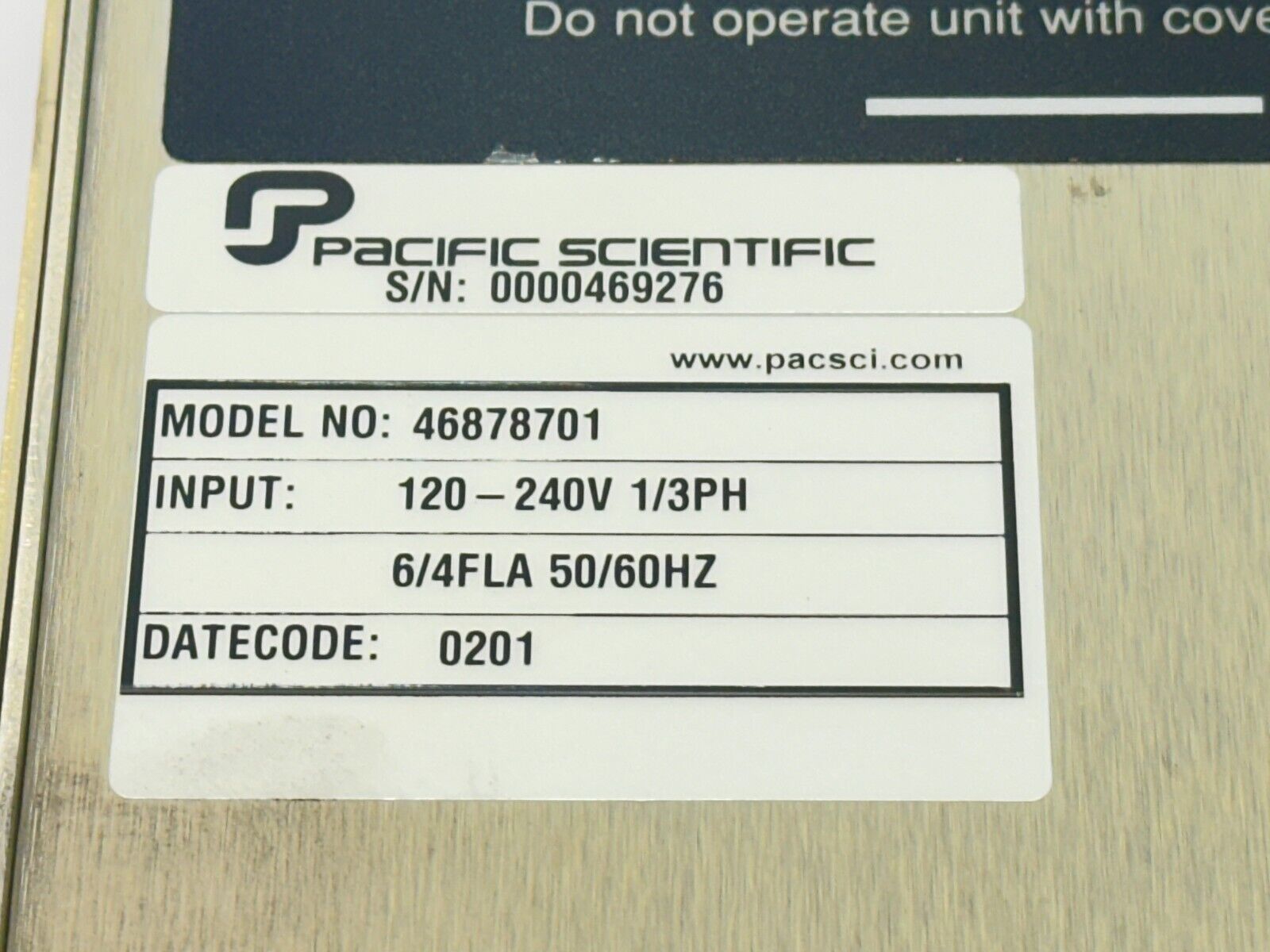 Pacific Scientific 46878701 Single Axis Brushless Servo Drive SC902 120/240V - Maverick Industrial Sales