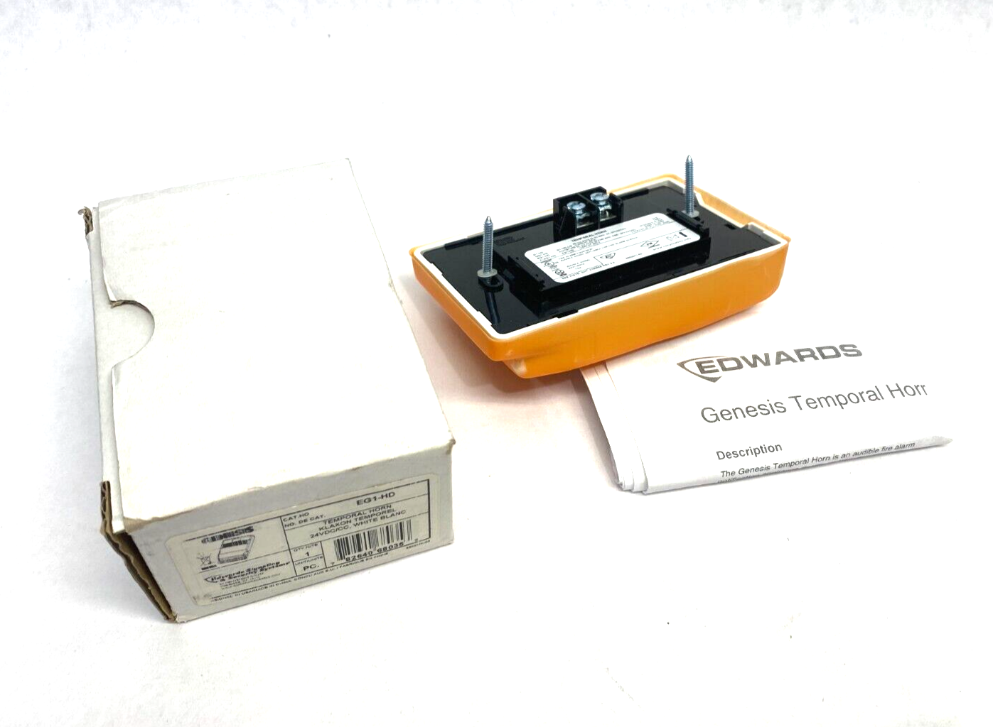 Edwards Signaling EG1-HD Genesis Klaxon Temporal Horn Module White 24VDC/CC - Maverick Industrial Sales