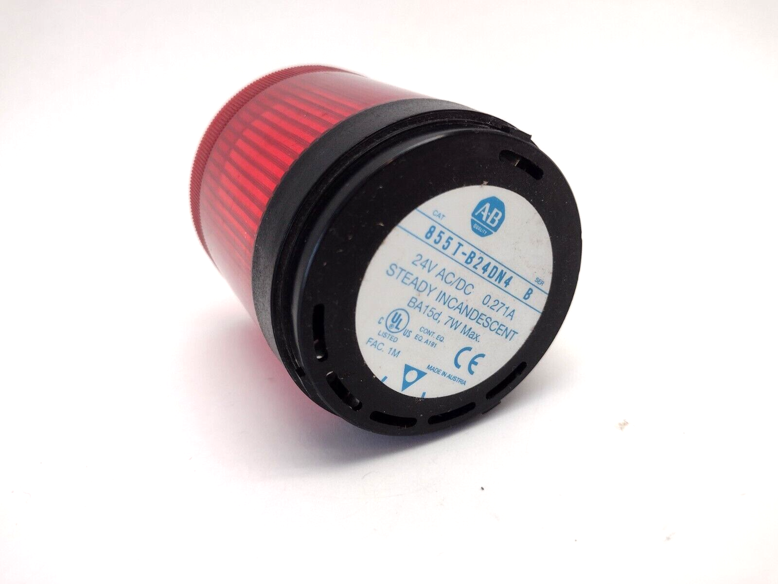 Allen Bradley 855T-B24DN4 Series B 24AC/DC Steady Stack Light RED - Used - Maverick Industrial Sales