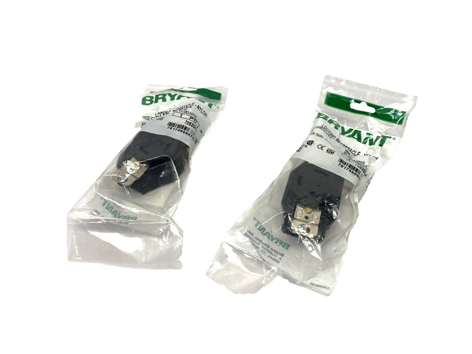Bryant 70530FR Locking Flush Receptacle, 30A 125V, 2-Pole L5-30R LOT OF 2 - Maverick Industrial Sales