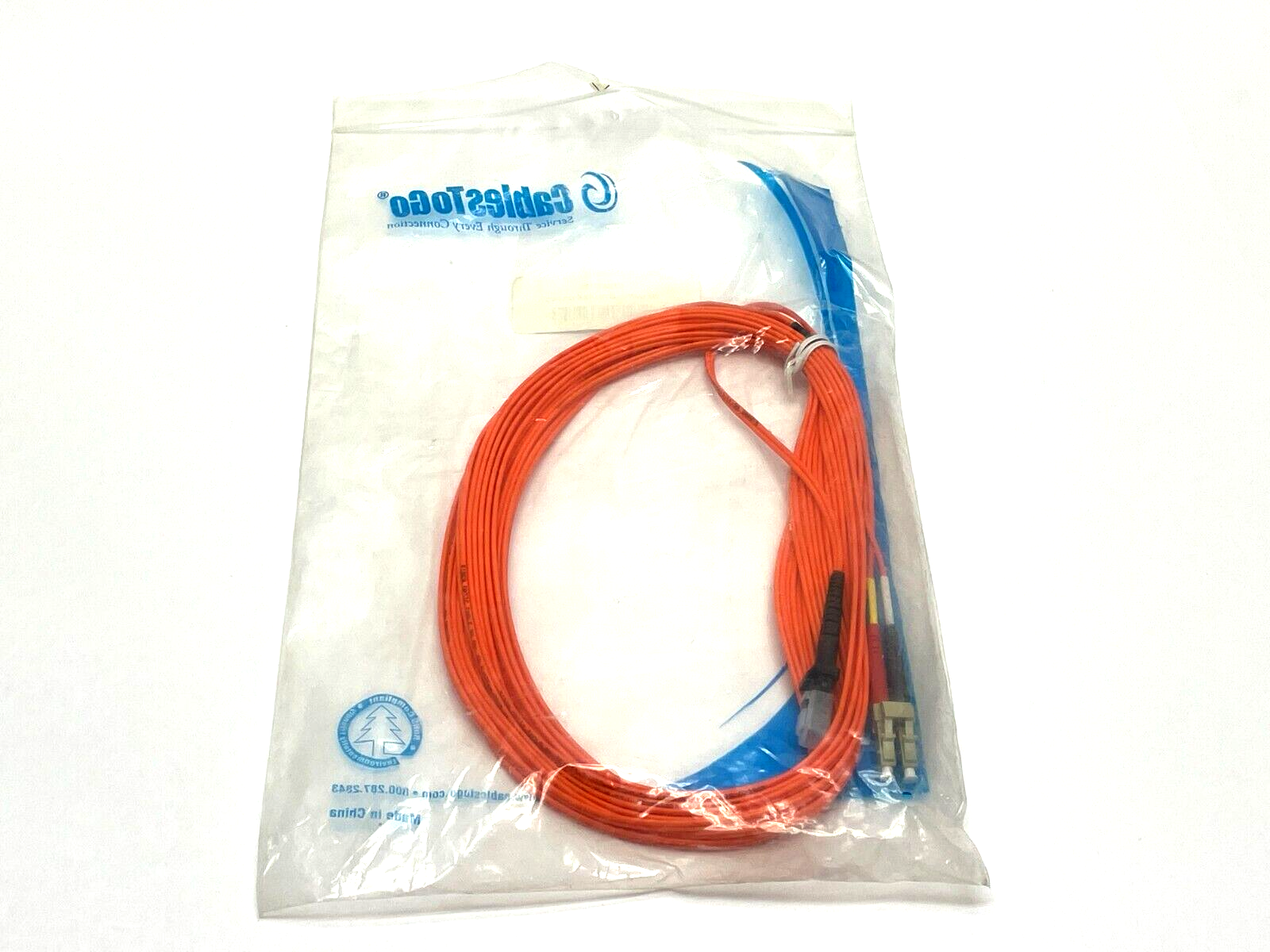 C2G 33185 Duplex Multimode PVC Fiber Optic Cable 8m Length - Maverick Industrial Sales