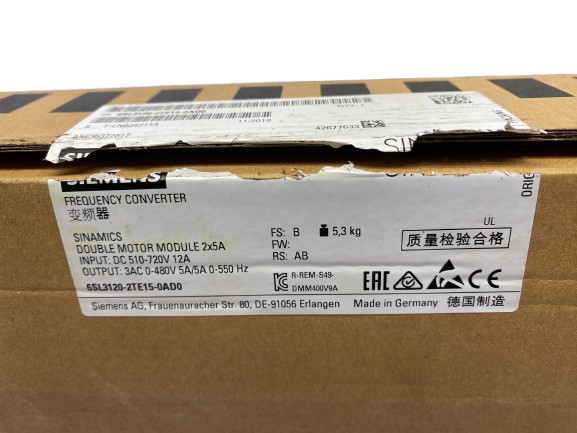 Siemens 6SL3120-2TE15-0AD0 SINAMICS Frequency Converter Double Motor Module S120 - Maverick Industrial Sales