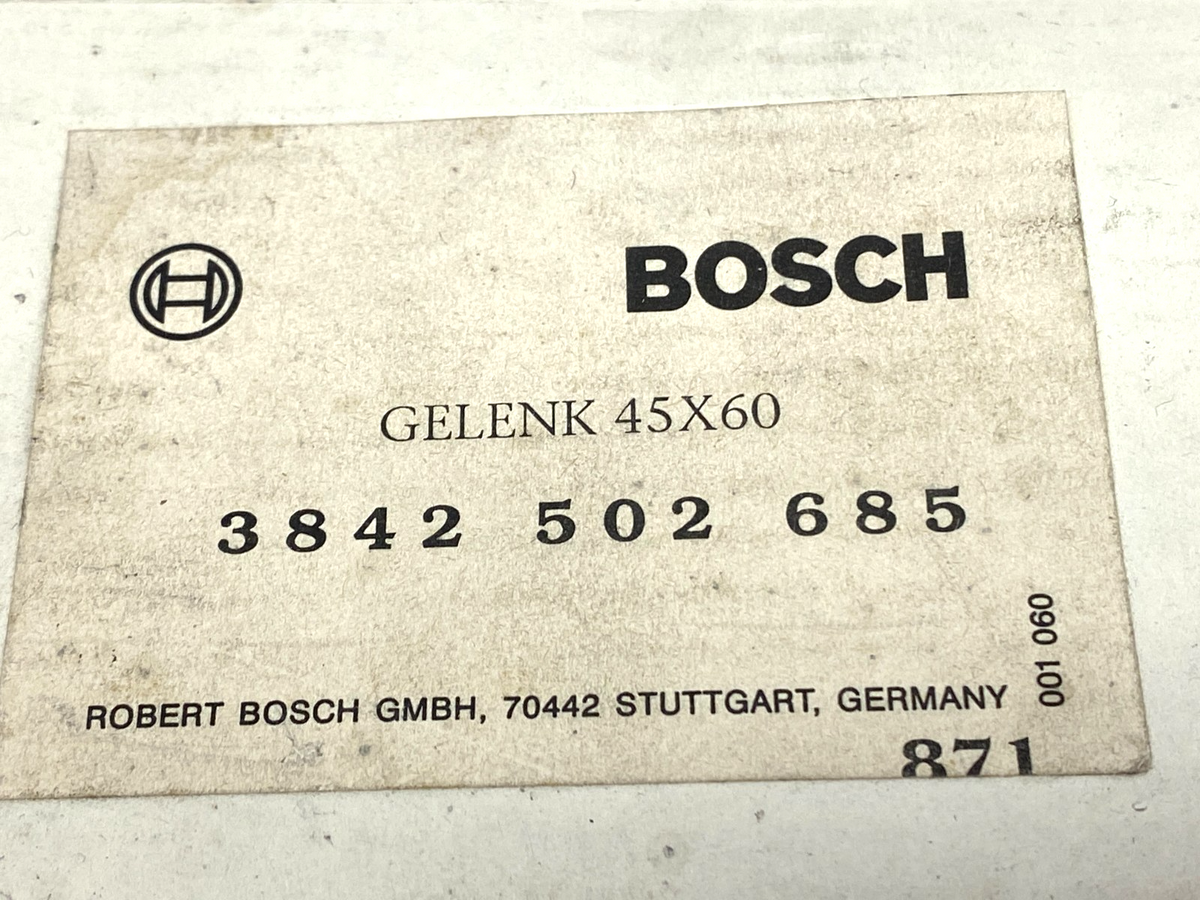 Bosch 3842502685 Aluminum Joint 45X60 MISSING HARDWARE - Maverick Industrial Sales