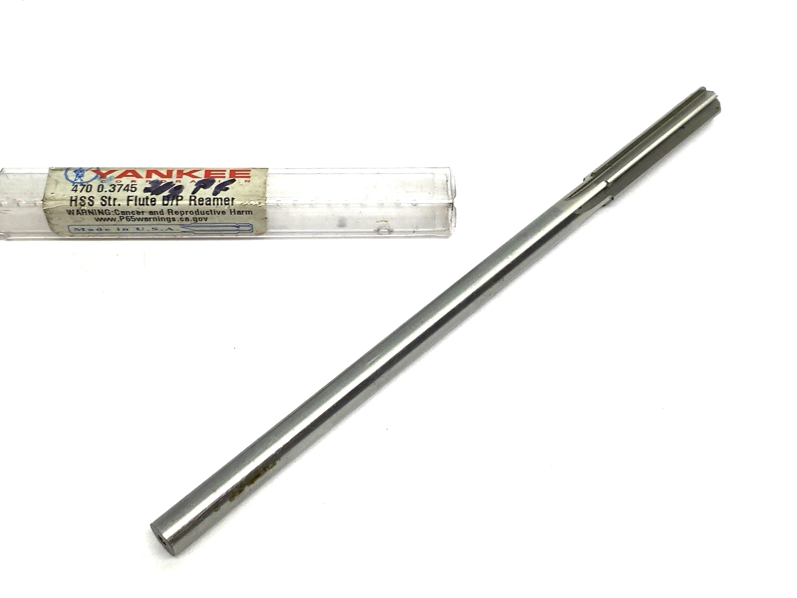470 0.3745 | Yankee Straight Flute D/P Reamer HSS 0.3745 Dia - New – Open box - Maverick Industrial Sales