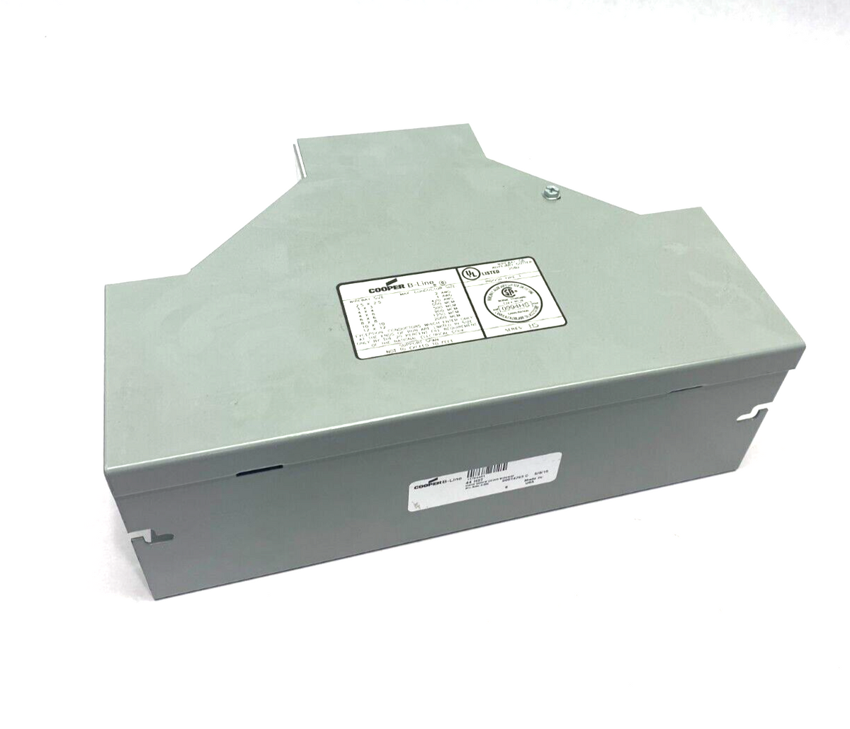 44HST | Cooper B-Line Lay-In Wireway Tee Section Hinge Screw Cover Gray Steel - New – Open box - Maverick Industrial Sales