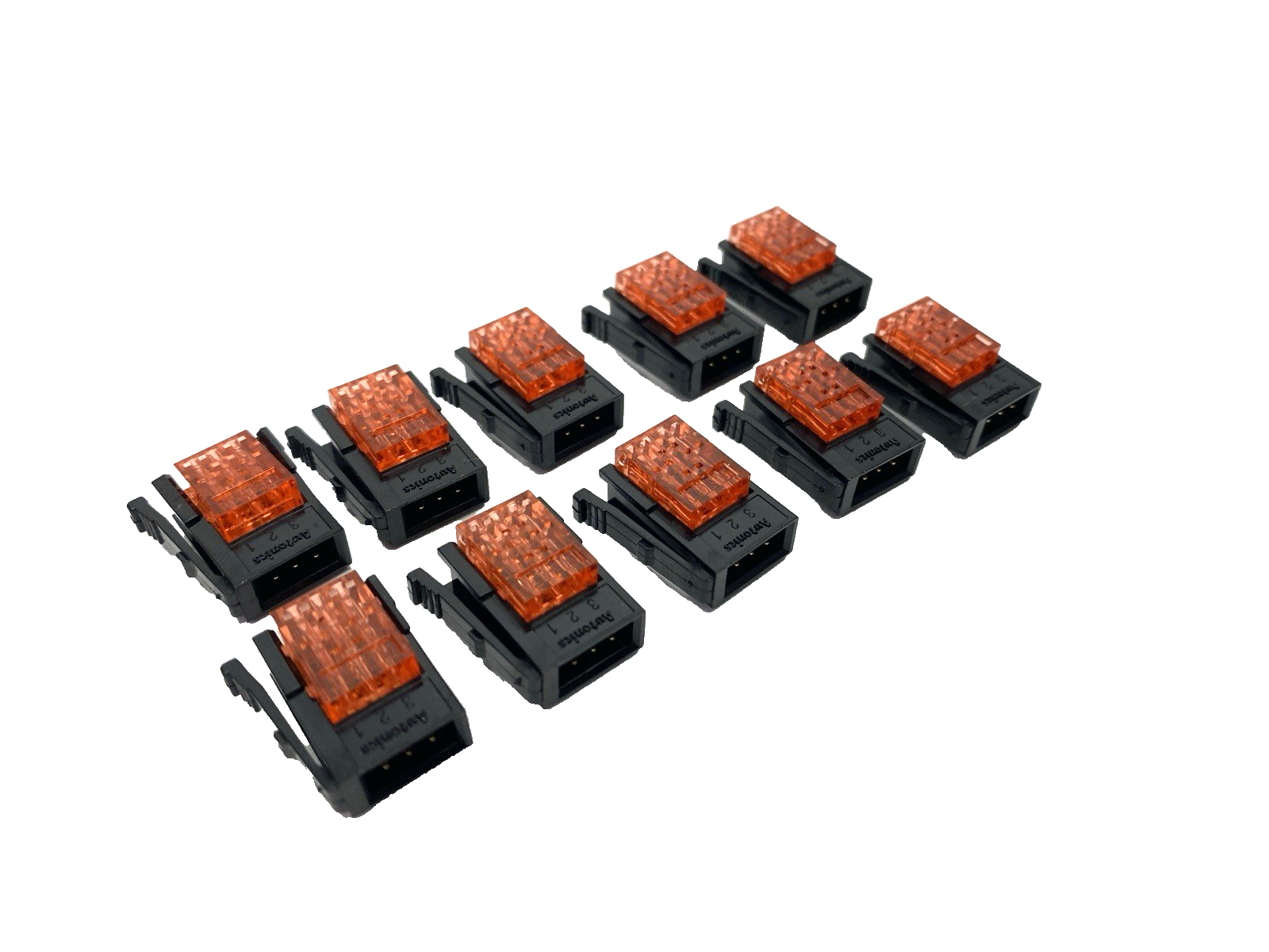 Autonics CNE-P03-RE Red Socket Sensor Connector Male 3-Pin AWG24-26 LOT OF 10 - Maverick Industrial Sales