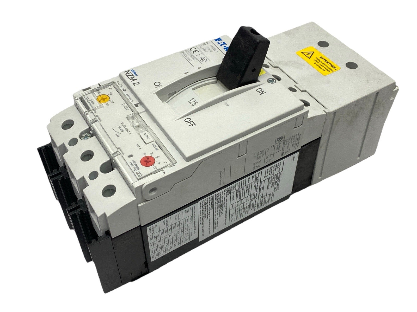 Eaton NZMB2-A125-NA NZM Series Circuit Breaker 3-Pole 100-125A 440VAC - Maverick Industrial Sales