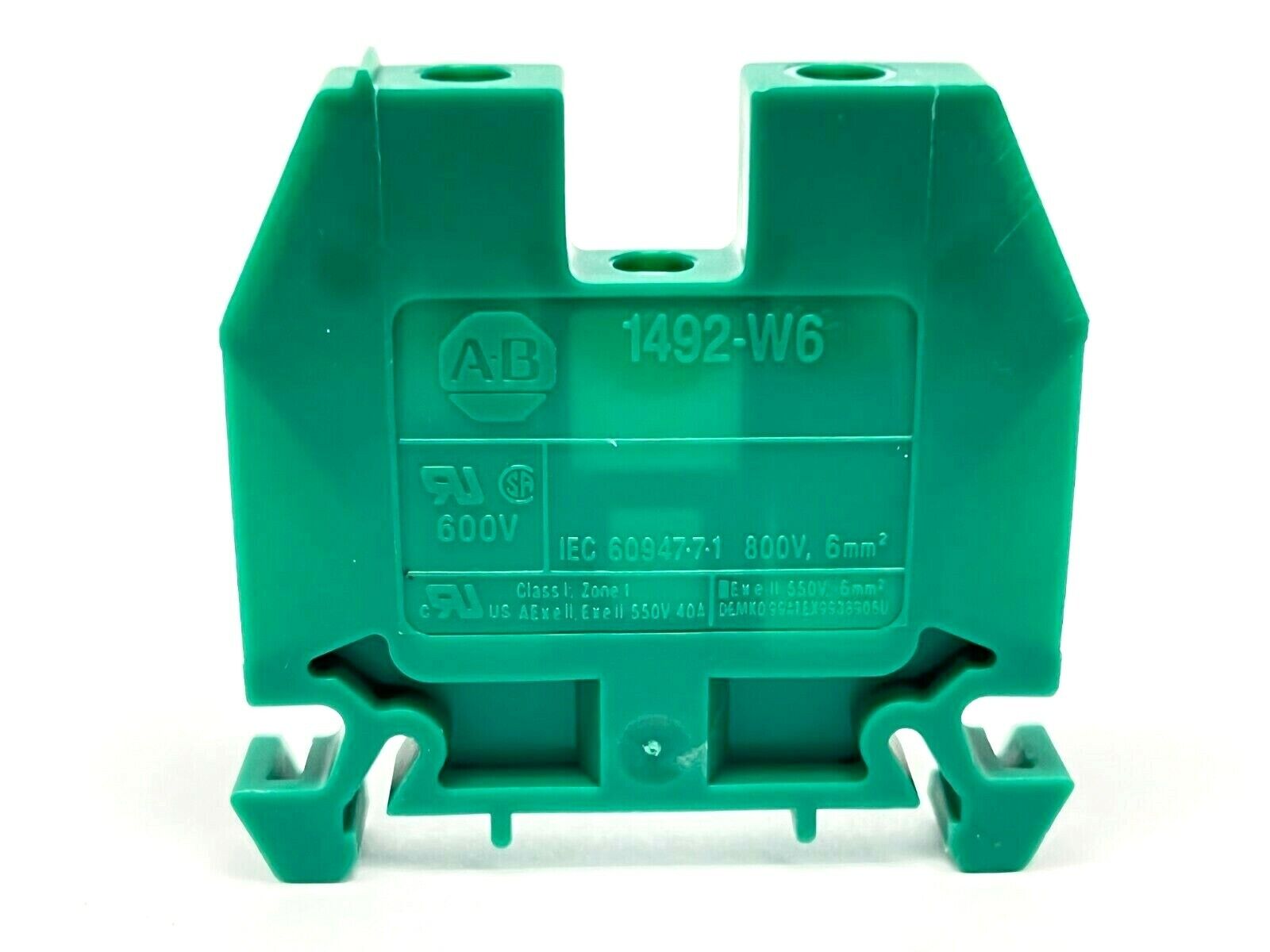 Allen Bradley 1492-W6-G Ser C Terminal Blocks Green LOT OF 2 - Maverick Industrial Sales