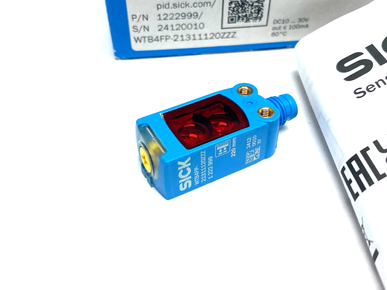 WTB4FP-21311120ZZZ | Sick Photoelectric Proximity Sensor, Background Supp. 1222999 - New – Open Box - Maverick Industrial Sales