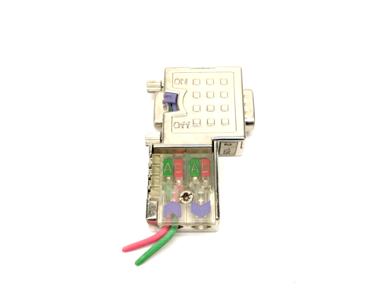 Brad Harrison PA9D01-42 D-Sub Connector w/ LEDs & Programming Port, 90 Degree - Maverick Industrial Sales
