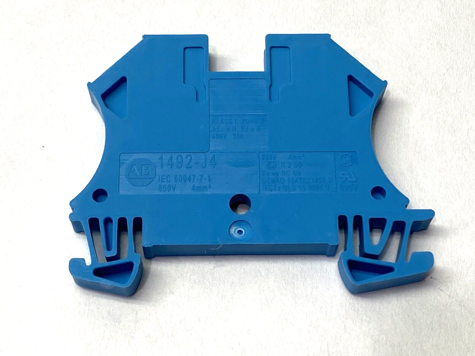 Allen Bradley 1492-J4 Feed-Through Terminal Block 35A 600V 4mm BLUE LOT OF 9 - Maverick Industrial Sales