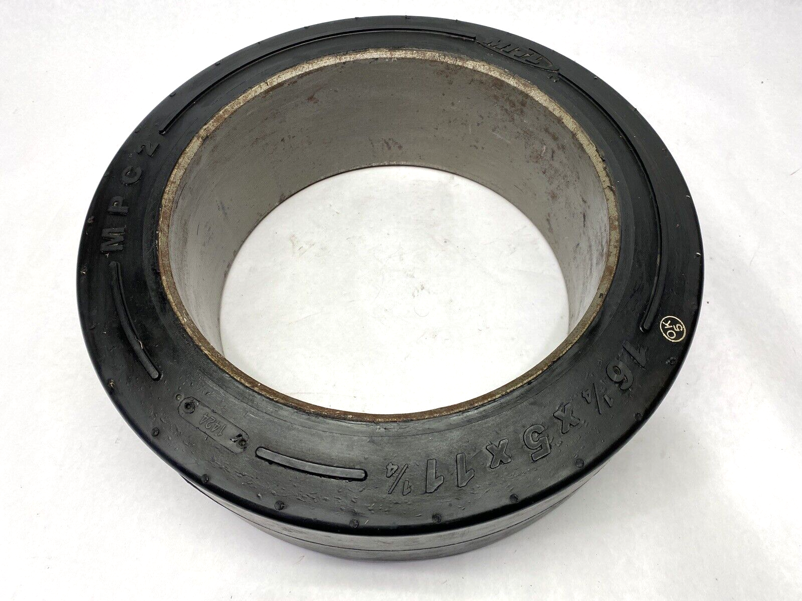 Milt 16-1/4" x 5" x 11-1/4" Smooth Rubber Forklift Tire - Maverick Industrial Sales