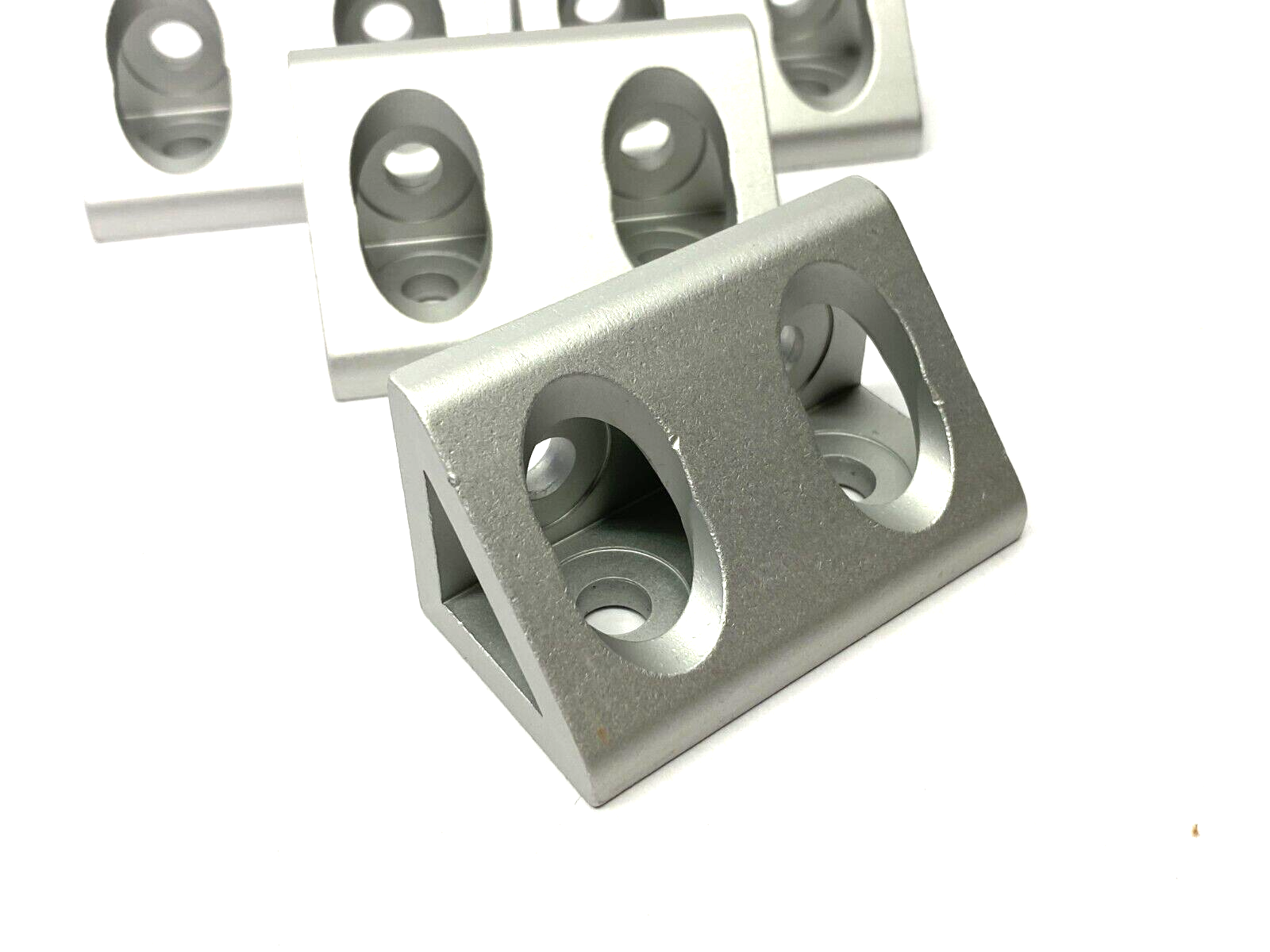 80/20 25-4134 Wide Gusseted Inside Corner Bracket 25 Series 4-Hole LOT OF 4 - Maverick Industrial Sales