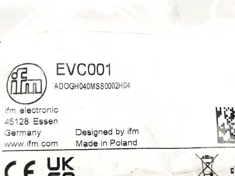 ifm EVC001 Female Cordset M12 4-Pin 2m ADOGH040MSS0002H04 LOT OF 2 - Maverick Industrial Sales