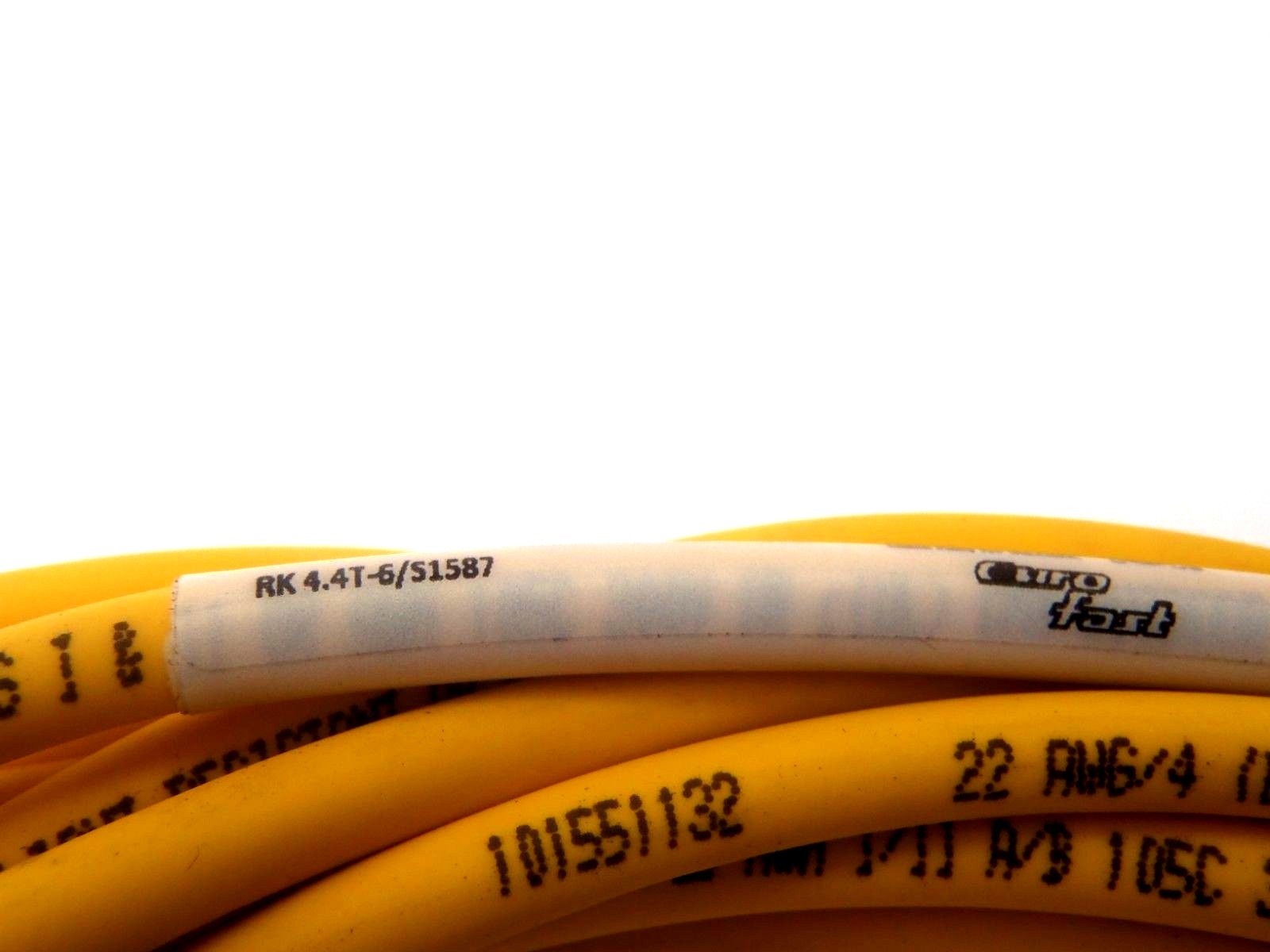 Turck RK 4.4T-6/S1587 20' Eurofast Molded Cordset PLC M12 U-02030 - Maverick Industrial Sales