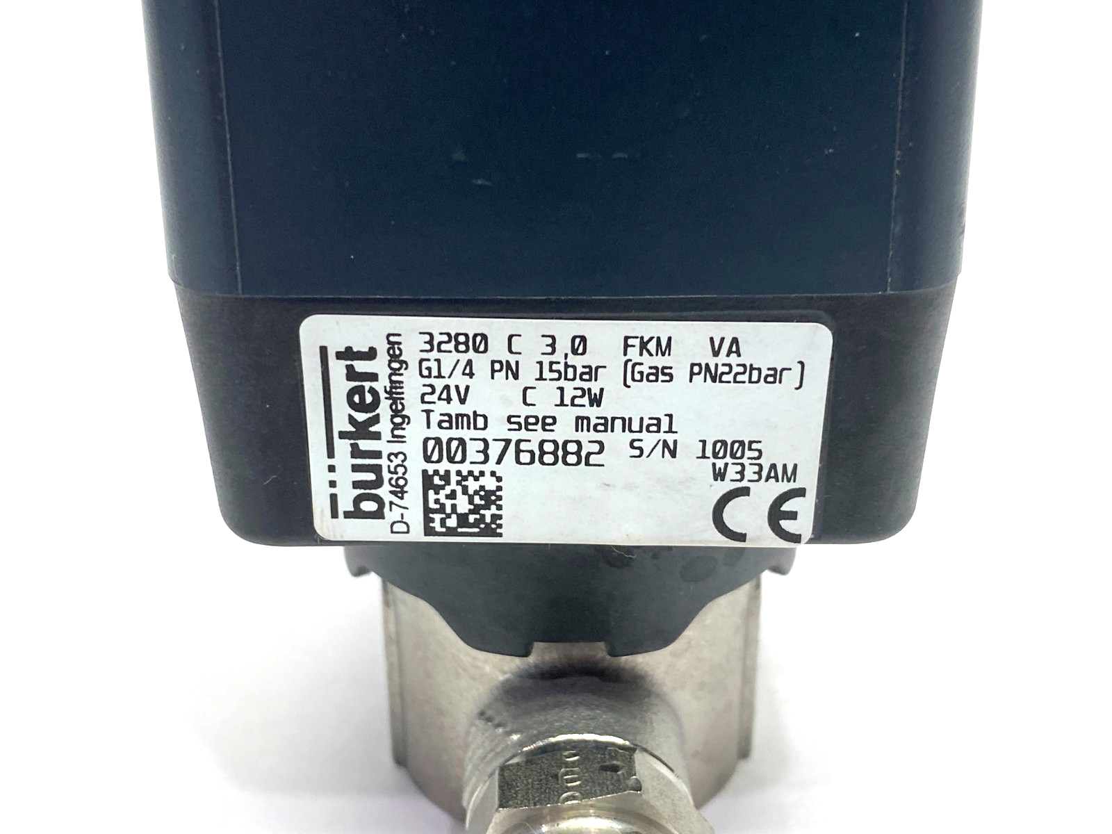 376882 | Bürkert Proportional Globe Valve 3280-CM-03,0FFVAGM82-024DC12-10-B4-1I-IX - Used - Maverick Industrial Sales