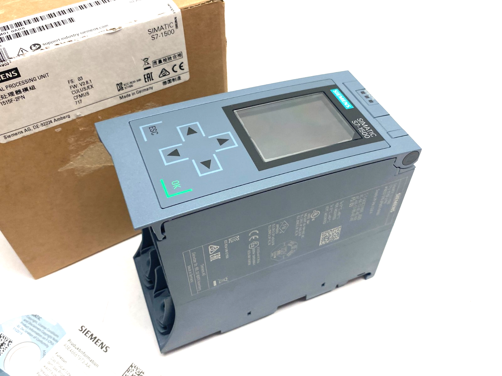Siemens 6ES7 515-2FM01-0AB0 SIMATIC S7-1500F CPU Unit 1515F-2 PN, 750kB 3Mb - Maverick Industrial Sales