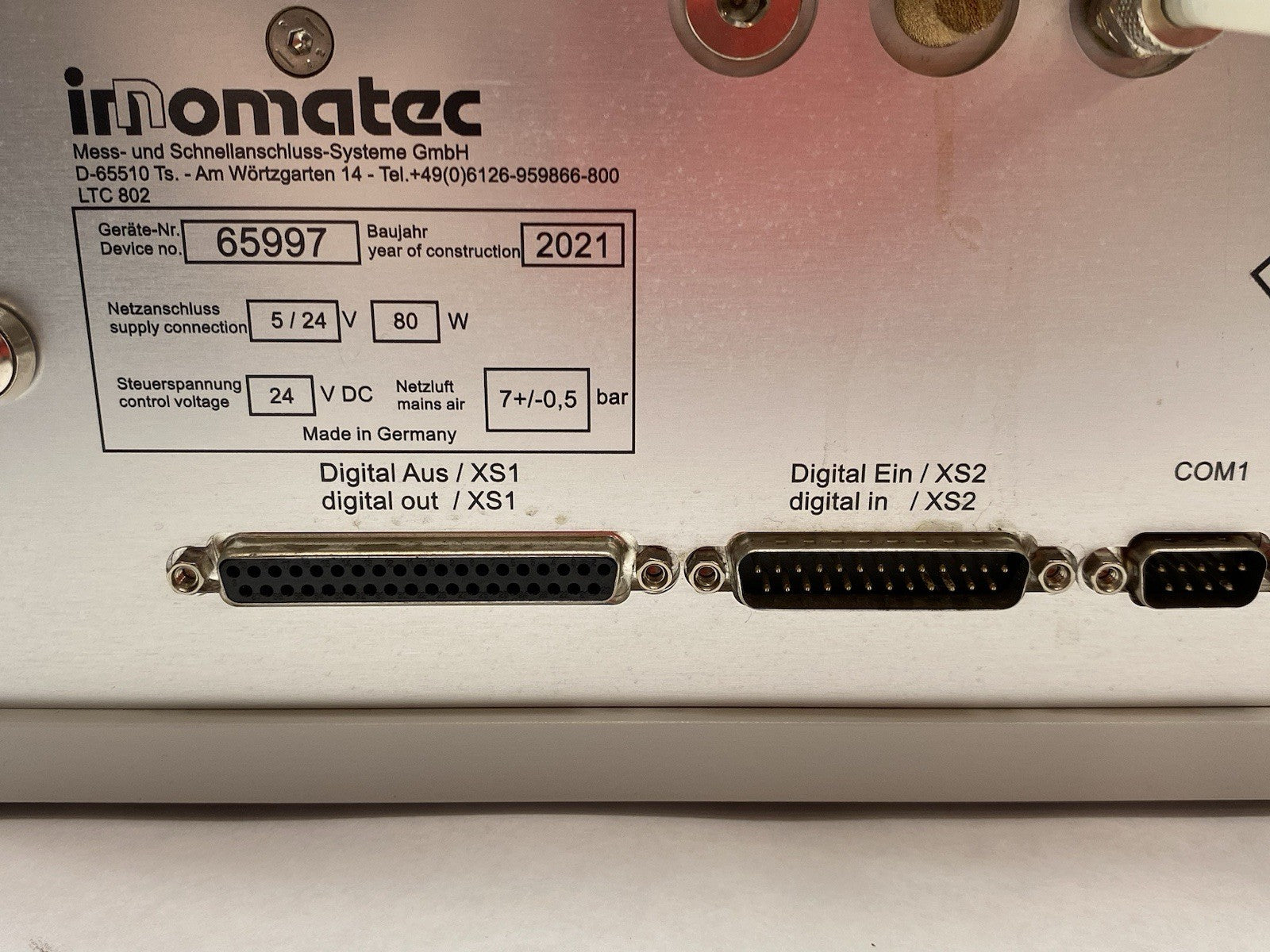 Innomatec LTC-802 Single Channel Leak Test Computer, Configurable - Maverick Industrial Sales