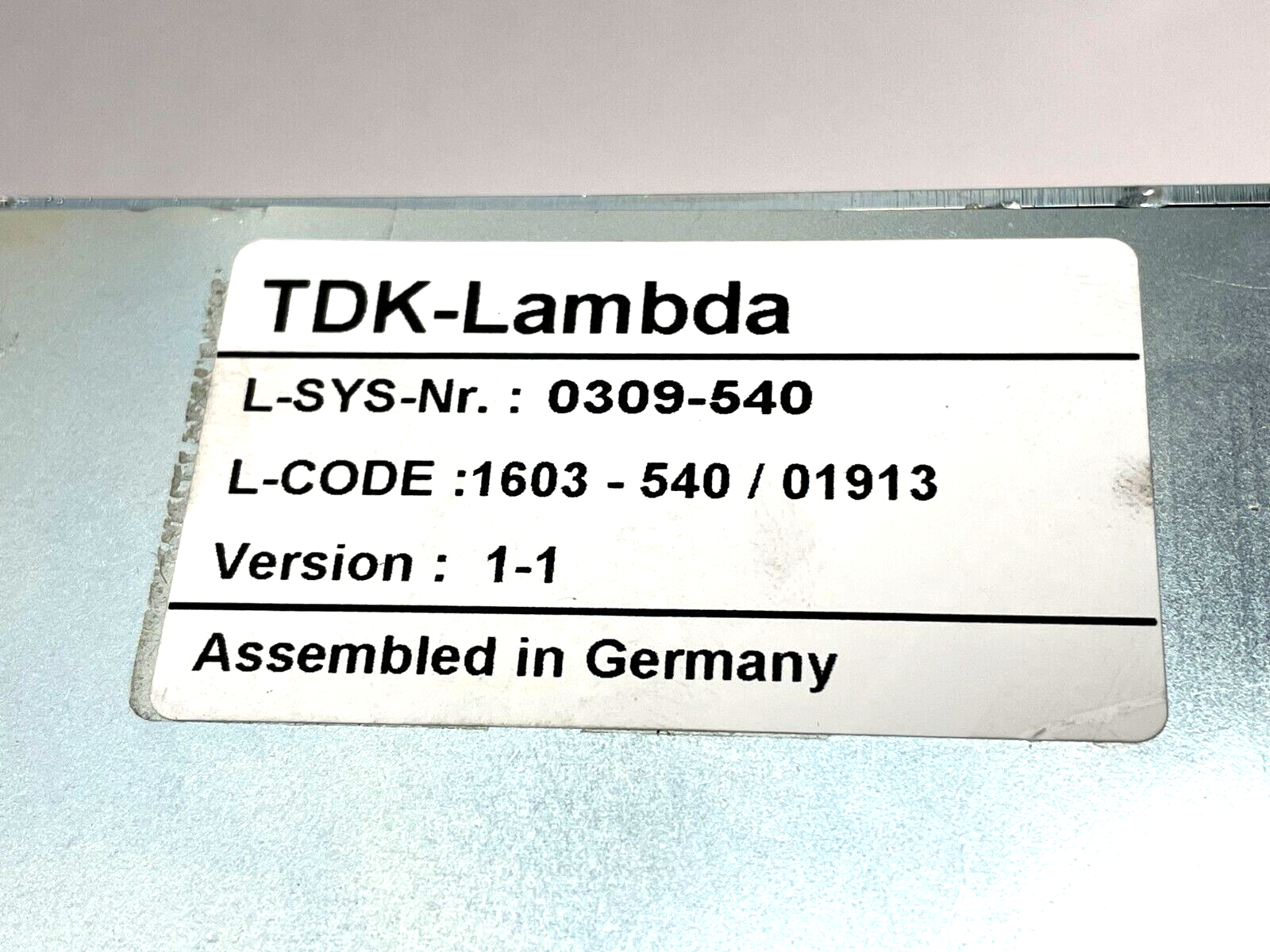 TDK Lambda 0309-540 Power Supply 100-240VAC 4,5A 102-240W - Maverick Industrial Sales