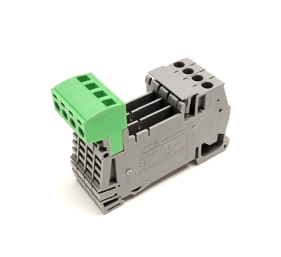 Morsettitalia EURO XM1/2V 2.5/35 5mm Terminal Block 43560 LOT OF 4 - Maverick Industrial Sales