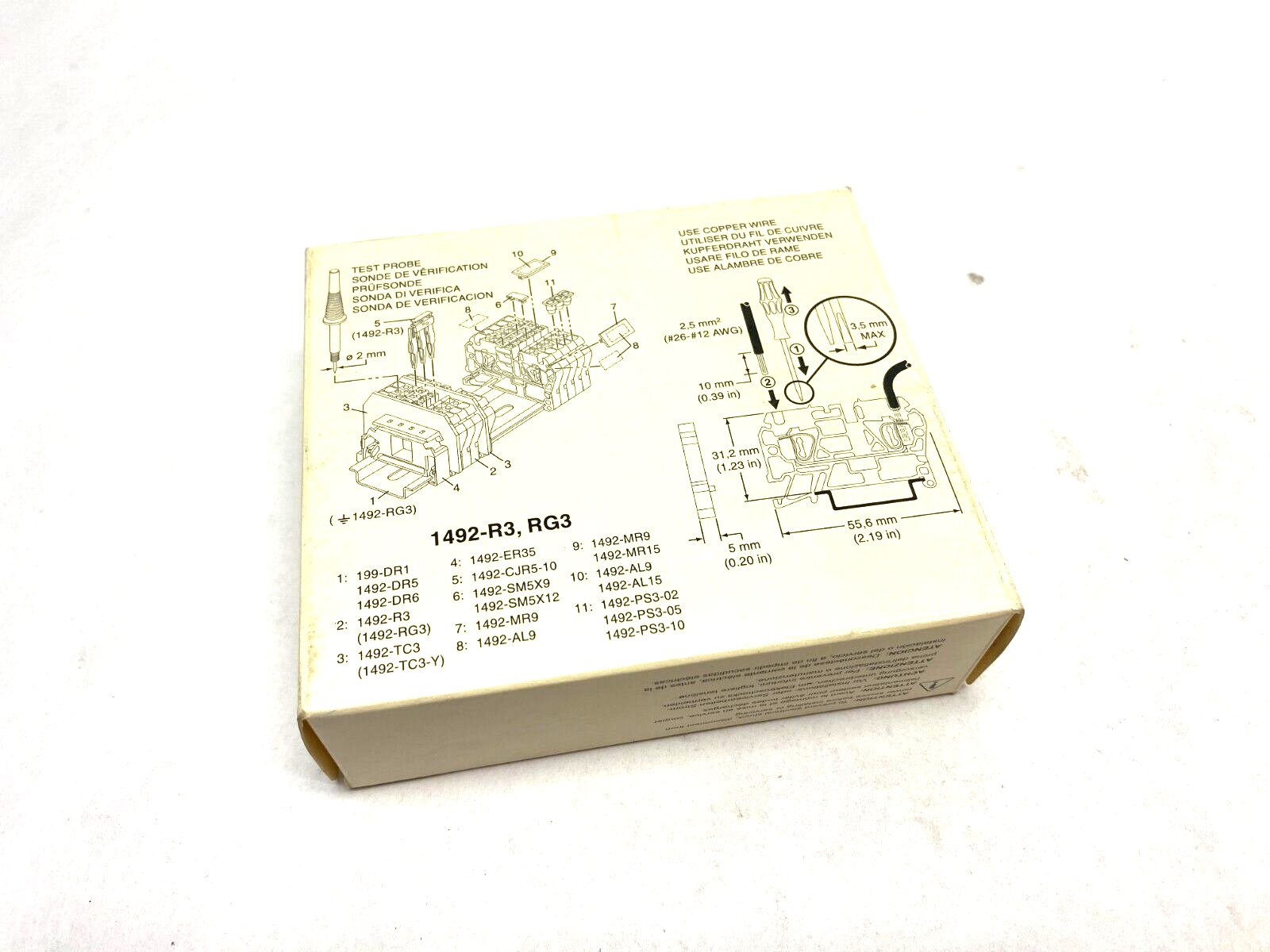 Allen Bradley 1492-R3 Ser. A Gray 2-Wire Terminal Block BOX OF 48 - Maverick Industrial Sales