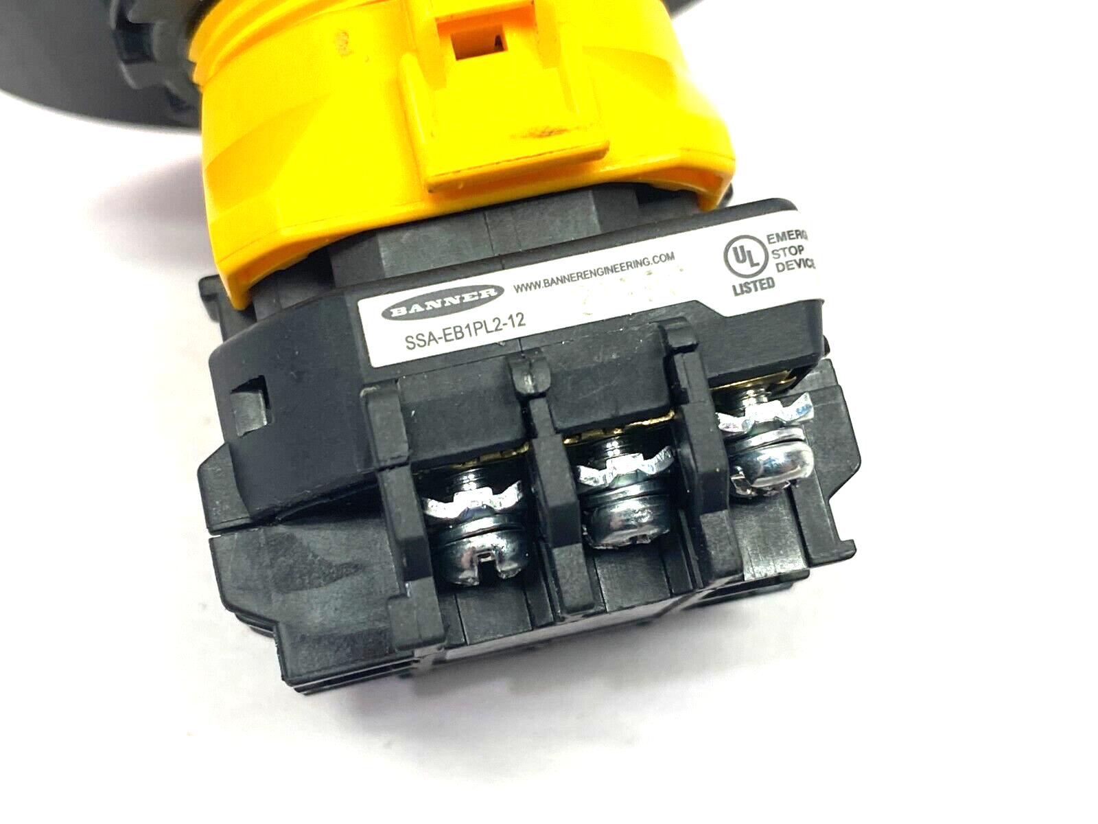 Banner SSA-EB1PL2-12 Panel-Mount Emergency Stop Push Button 30mm 2NC/1NO 42210 - Maverick Industrial Sales